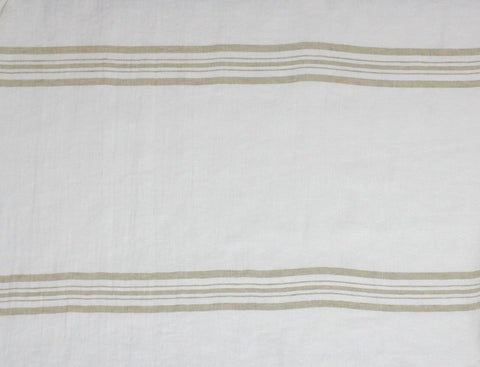 CASTELLINO TWILL BARRE' MACHE' - Off White Beige Stripes