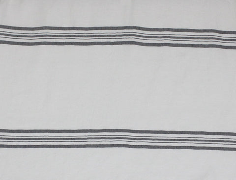CASTELLINO TWILL BARRE' MACHE' - Off White Black Stripes