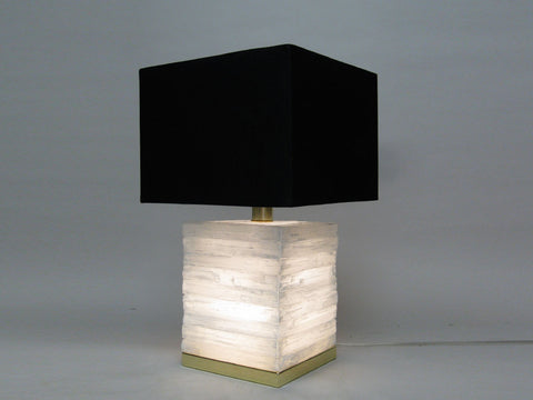 Aria Cube Selenite Lamp