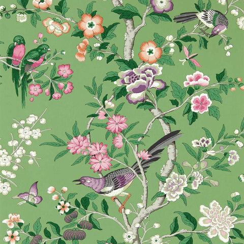 CHINOISERIE HALL - Chinese Green/Lotus Pink