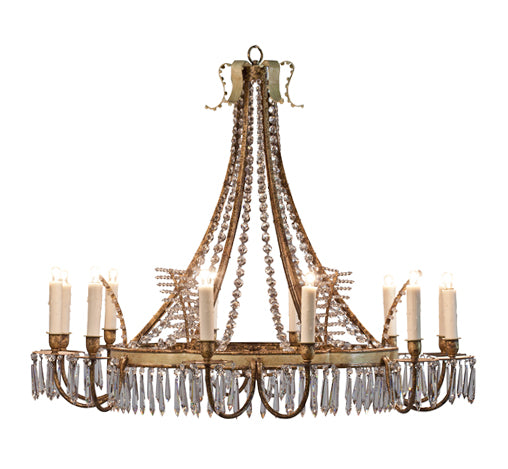 Scalloped Tole Chandelier - Size I
